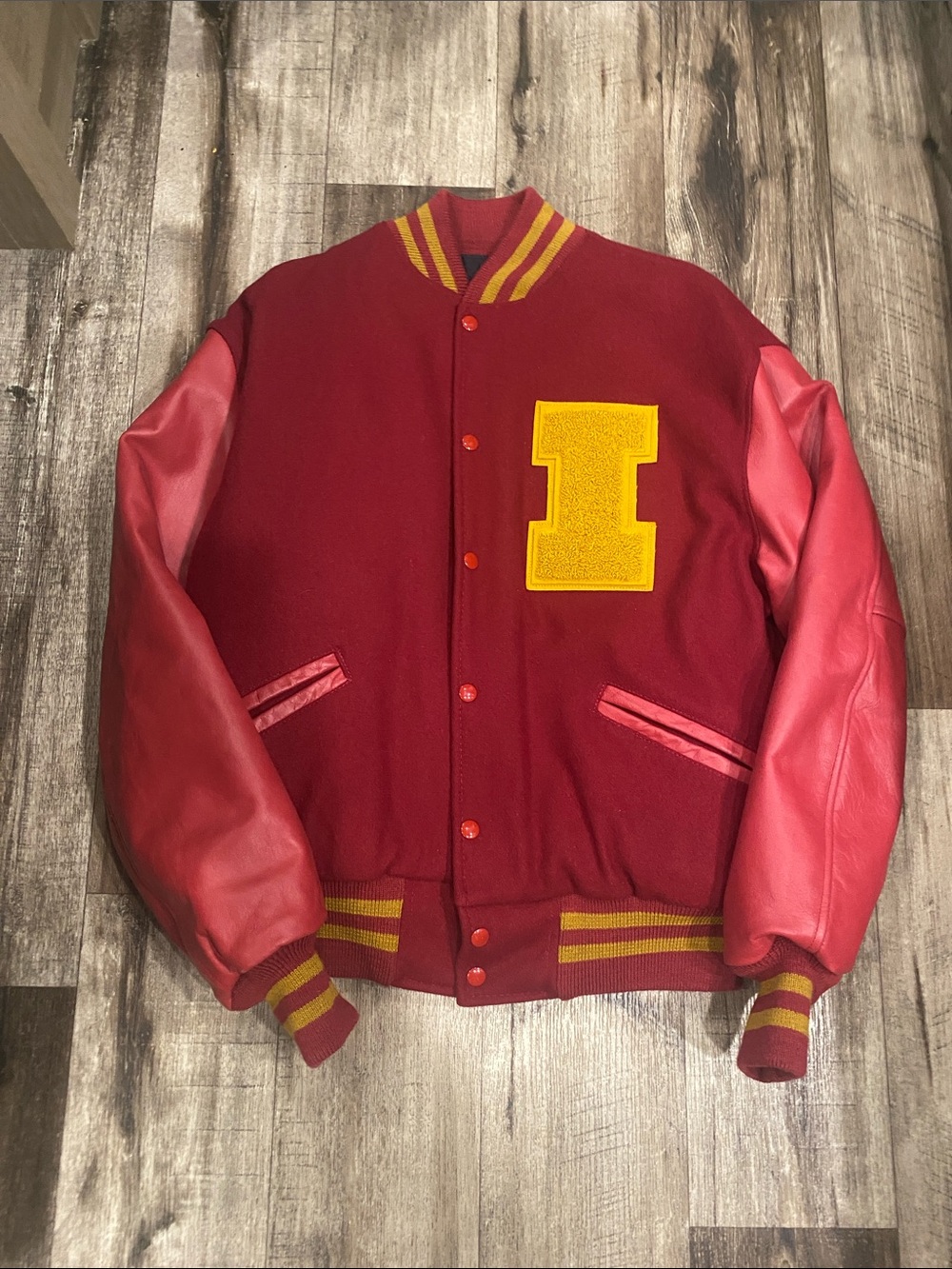 Vintage Iowa State letterman’s jacket.